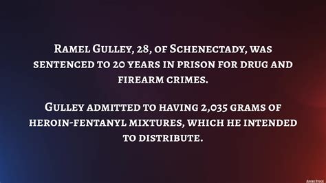 Schenectady man sentenced to 20 years for drug, gun charges